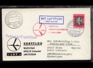 LOT-Erstflug-Bf. Berlin-Amsterdam 1.6.1959