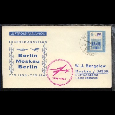 Erinnerungsflug 5 Jahre Berlin-Moskau-Berlin 7.10.1961