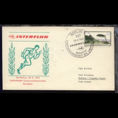 Sonderflug Leichathletik-EM Budapest 28.8.1966