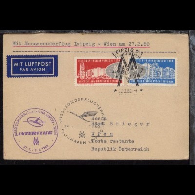 Messesonderflug Leipzig-Wien 27.2.1960