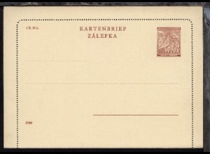 Kartenbrief Lindenzweig 1,20 K, Brief zugeklebt