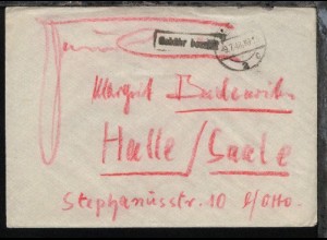 Magdeburg OSt. MAGDEBURG 2 c 9.7.48 + R1 Gebühr bezahlt auf Bf.