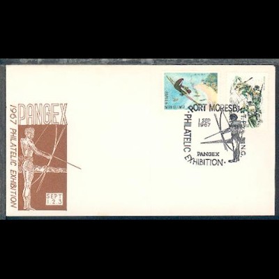 PANGEX 1967 Sonder-Umschlag mit Blanko-SSt. Port Moresby
