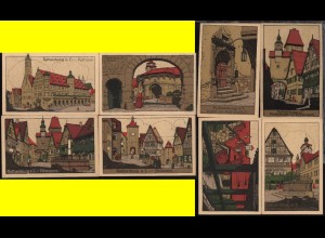 Rothenburg o.T., 8 verschiedene Künstler-CAK