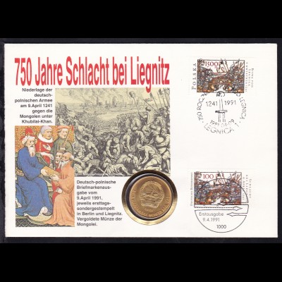 Numisbrief 750 Jahre Schlacht bei Liegnitz 