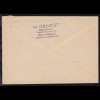 Rotaufdruck 8 Pfg. 2x auf Brief (mit rs Absenderstempel W. Genest Steuerberater