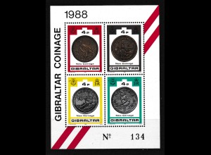 Neue Münzen 1988 Blockausgabe, **