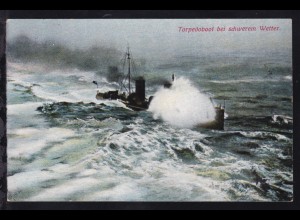Torpedoboot bei schwerem Wetter, 1914