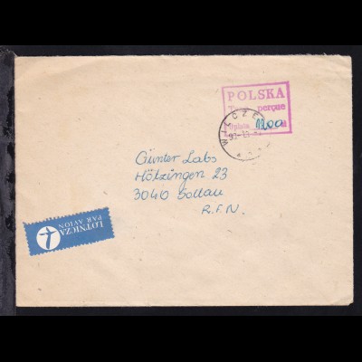 1990 3 Gebühr bezahlt-Brief e aus verschiedenen Orten nach Soltau