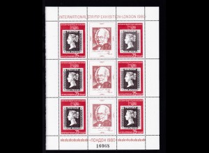 Internationale Briefmarkenausstellung LONDON 1980, Kleinbogen I und II **