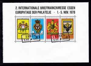 2. Internationale Briefmarken-Messe Essen 1978 Vignettenblock