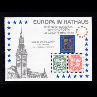 EUROPA IM RATHAUS Briefmarkenausstellung zur NORDPOSTA 1978 in Hamburg 