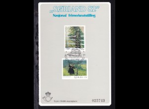 "SÖRLAND 82" Nasjonal frimerkeutstilling Vignettenblock