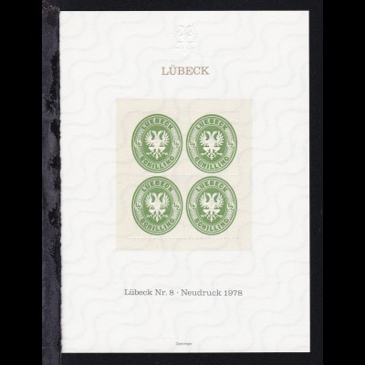 Neudruck der Lübeck-Marke Nr. 8 herausgegeben aus Anlaß der