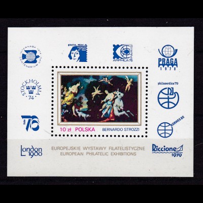 Internationale Briefmarkenausstellungen in Europa, Block **