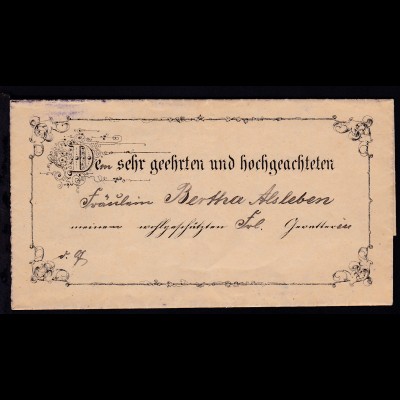Rathmannsdorf 1896 dekorative Einladung zur Kindstaufe, 