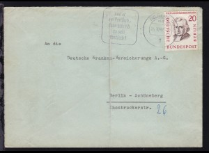 Berühmte Männer 20 Pfg. auf Brief ab Berlin 24.10.62 nach Berlin-Schöneberg,