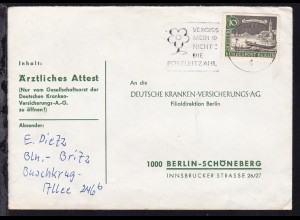 Alt-Berlin 10 Pfg. auf Brief ab Berlin 17 17.2.63 nach Berlin-Schöneberg