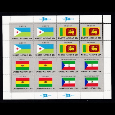 Flaggen der UNO-Mitgliedsstaaten II, Kleinbogensatz **