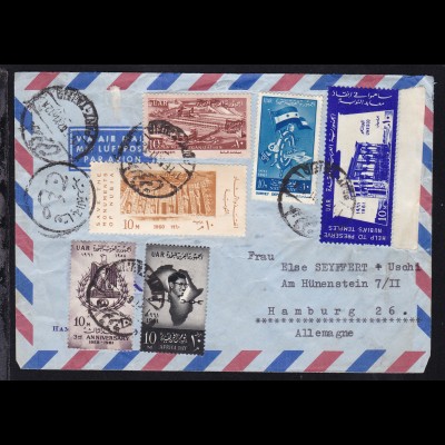 1962 Luftpostbrief ab Port Taufiq nach Hamburg