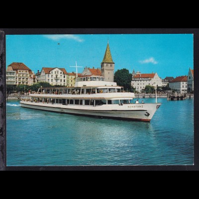 MS "Konstanz" im Lindauer Hafen, Karte rs Klebestreifen
