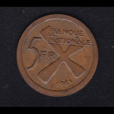 Katanga 5 Franc 1961, SS