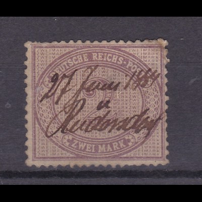 Innendienst 2 Mark mit hs Entwertung 27 Juni 1884 Rüdersdorf