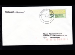MARINESCHIFFSPOST 03 a 18.5.85 + L1 Troßschiff "Nienburg" auf Brief