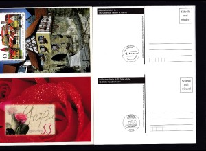 2003 12 Postkarten mit Briefmarkenmotiven