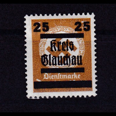 Glauchau Behördendienstmarke mit Aufdruck 25 auf 3 Pfg., *