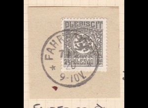 Wappen 2½ Pfg. auf Briefstück mit Stempel FAHRETOFT 7.5.20
