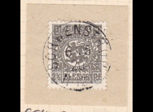 Wappen 2½ Pfg. auf Briefstück mit Stempel SCHWENSTRUP 6.5.20