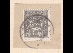 Wappen 2½ Pfg. auf Briefstück mit Stempel DÖSTRUP (Datum nicht lesbar)