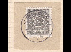 Wappen 2½ Pfg. auf Briefstück mit Stempel KRUSAU ** 6.5.20