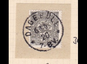 Wappen 2½ Pfg. auf Briefstück mit Stempel DAGEBÜLL ** 6.5.20