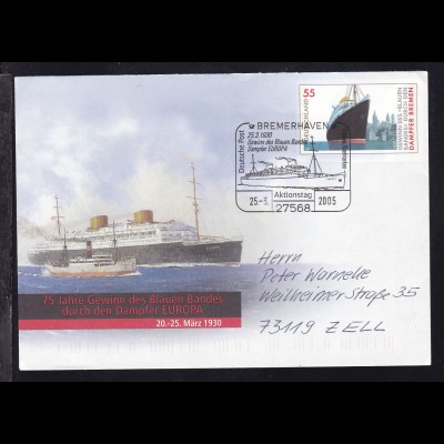 BREMERHAVEN 27568 Deutsche Post Erlebnis Briefmarken Aktionstag 25.3.1935
