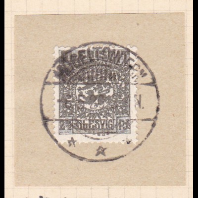 Wappen 2½ Pfg. auf Briefstück mit Stempel MÖGELTONDERN *** 6.5.20
