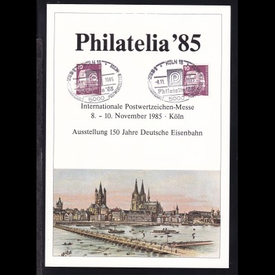 Sonderblatt Ausstellung "150 Jahre Deutsche Eisenbahnen" Köln 1985