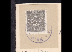 Wappen 2½ Pfg. auf Briefstück mit Stempel SÜDERLÜGUM ** 6.5.20