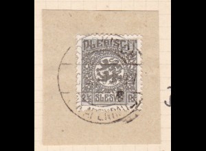 Wappen 2½ Pfg. auf Briefstück mit Stempel JORDKIRCH (Kr. APENRADE) 6.5.20