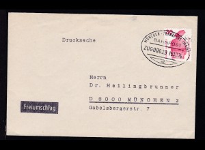 MÜNCHEN-FRANKFURT AM MAIN BAHNPOST ac ZUG 00629 16.10.74 auf Brief