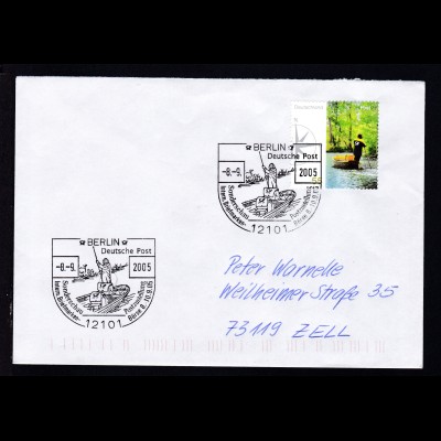 BERLIN 12101 Deitsche Post Sonderschau Postzustellung Intern. Briefmarken-Börse