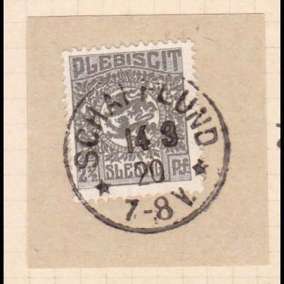 Wappen 2½ Pfg. auf Briefstück mit Stempel SCHAFFLUND ** 14.3.20