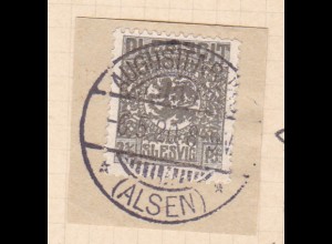 Wappen 2½ Pfg. auf Briefstück mit Stempel AUGUSTENBURG (ALSEN) ** 6.5.20