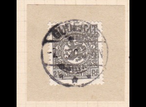 Wappen 2½ Pfg. auf Briefstück mit Stempel GUDERUP *** 7.5.20