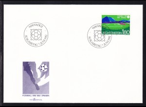 Fußball-WM Spanien 1982 1.80 Fr. auf FDC ohne Anschrift