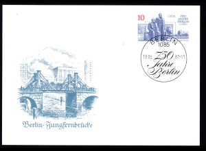 750 Jahre Berlin 10 Pfg. mit Blanko-Sonderstempel