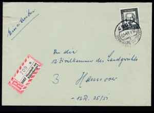 Bedeutende Deutsche 70 Pfg. auf R-Brief ab Neustadt am Rübenberge 28.7.64 