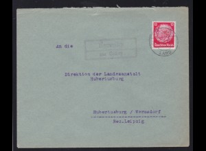 OSCHATZ LAND 20.4.36 + R2 Kemmlitz über Oschatz auf Brief nach Hubertusburg/