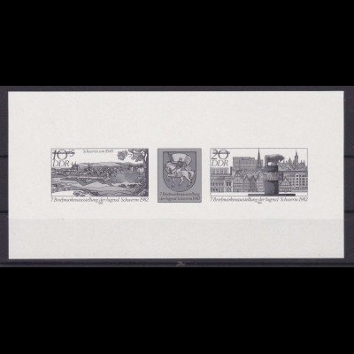 Briefmarkenausstellung der Jugend Schwerin 1982, Schwarzdruck